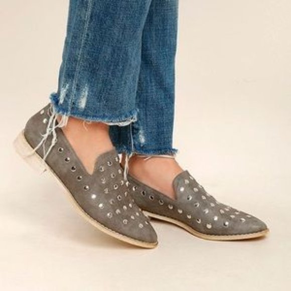 Mi.iM Faux Leather Metallic Studded Slip-On Loafers Tan Or Beige Size 8.5 - Picture 10 of 10